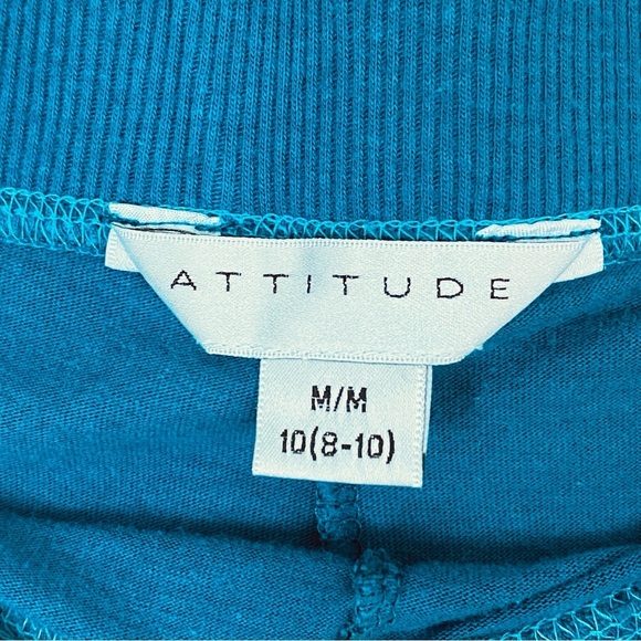 Attitude Lounge Pants Teal and Black Sz Medium - Picture 5 of 8